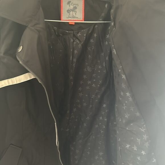 Circus by Sam Edelman Black Asymmetrical Windbreaker Rain Coat Jacket - Picture 8 of 15